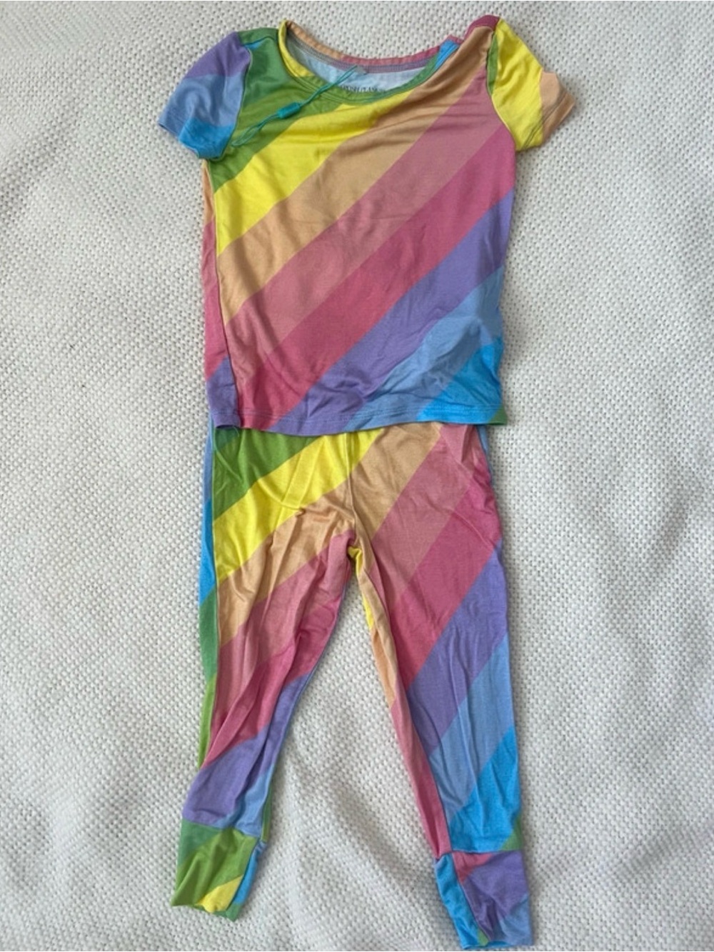 Posh Peanut Rainbow Bamboo Pajamas 18-24M One Piece Romper